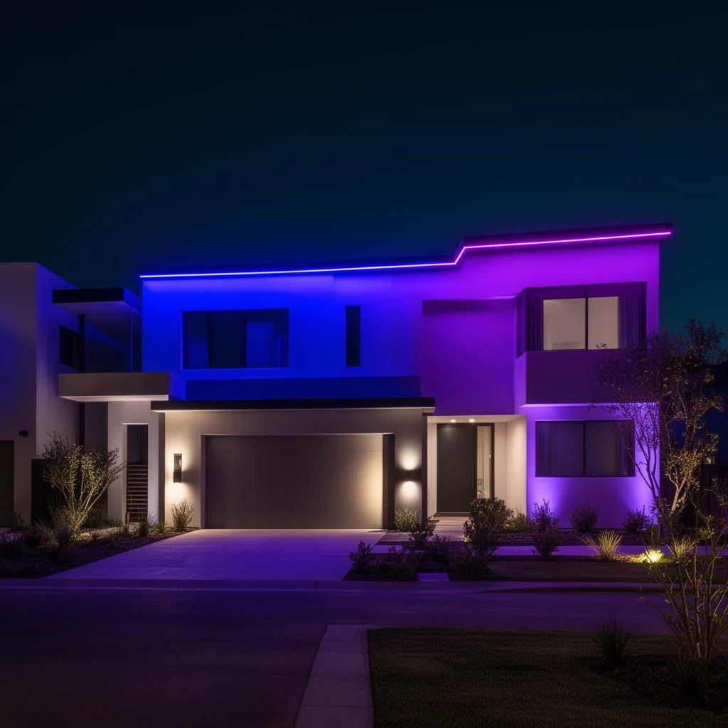 Cool white permanent architectural accents